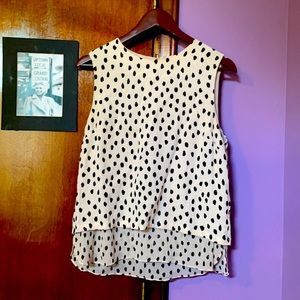 Kate Spade white and black polka dot Blouse 💋